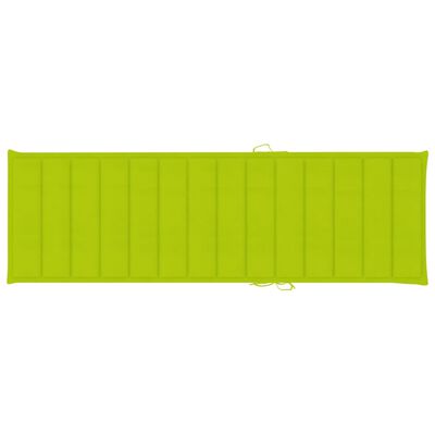 vidaXL Dvostruka ležaljka s jarko zelenim jastucima od borovine