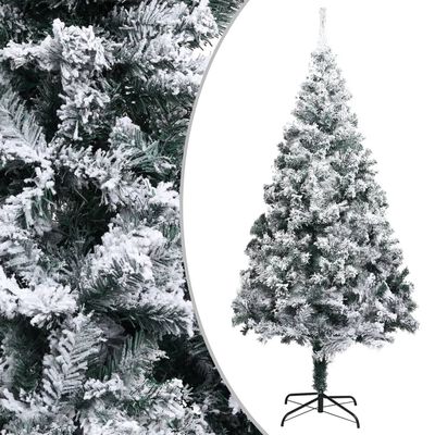 vidaXL Umjetno božićno drvce LED s kuglicama i snijegom zeleno 400 cm
