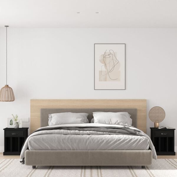 vidaXL Noćni ormarići 2 kom crni 43 x 36 x 50 cm