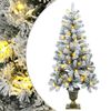 vidaXL Zasnježeno mini božićno drvce 120 cm 100 LED lampica