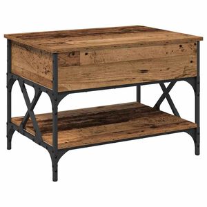 vidaXL Kava Stol Staro drvo 70x50x50cm Konstruirano drvo