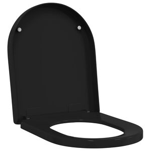 vidaXL WC daska Podesivo Crna 48 x 36,5 x 4,5 cm Polipropilen