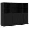 vidaXL Highboard Crni hrast 132 x 35,5 x 103,5 cm Konstruirano drvo