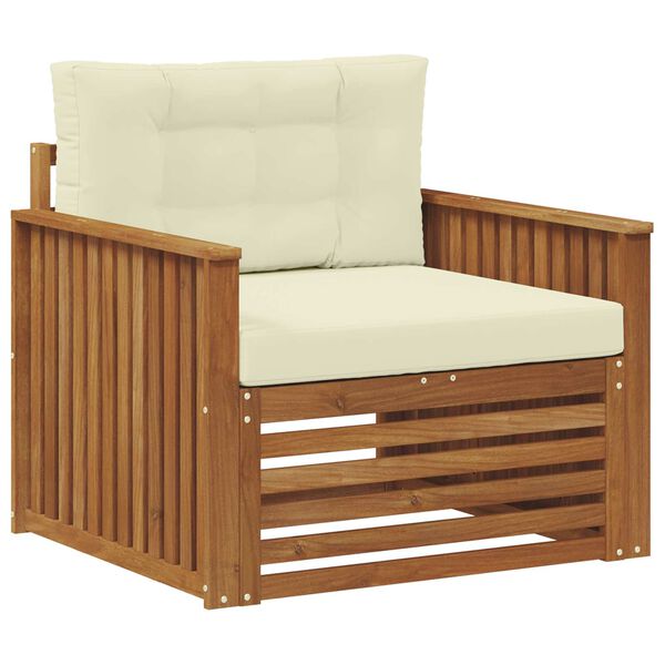 vidaXL Set vanjskih sofa Čvrsto drvo akacije i poliester Prirodna