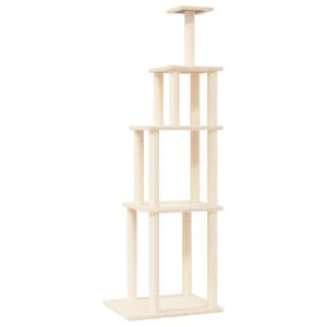 vidaXL Penjalica za mačke sa stupovima za grebanje krem 183 cm