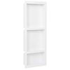 vidaXL Ni&scaron;a za tu&scaron; s 3 odjeljka bijela visokog sjaja 41 x 99 x 9 cm