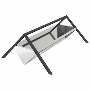 vidaXL Hranilica za stoku Srebrna 111 x 76 x 38 cm 10 kg