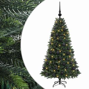 vidaXL Umjetno božićno drvce s kuglicama 120 cm 150 LED lampica