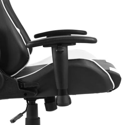 vidaXL Okretna igraća stolica bijela PVC