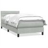 vidaXL Box Spring krevet s madracem svijetlo sivi 80x210 cm bar&scaron;un