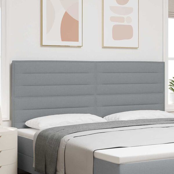 vidaXL Uzglavlje Svijetlo siva 200 cm tkanina