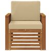 vidaXL Set vanjskih sofa s jastukom Prirodna 71 x 63 x 73 cm