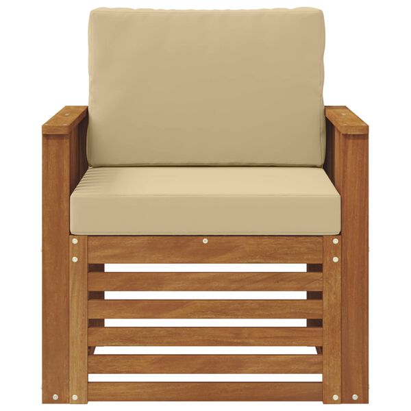 vidaXL Set vanjskih sofa s jastukom Prirodna 71 x 63 x 73 cm