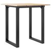 vidaXL Blagovaonski stol O-oblika 70x70x75 cm od borovine i čelik