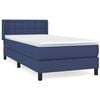vidaXL Krevet s oprugama i madracem plavi 80x200 cm od tkanine