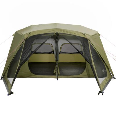 vidaXL Šator za kampiranje za 10 osoba zeleni vodootporni