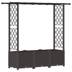 vidaXL Povi&scaron;eni krevet s mrežom i krovom Smeđa 162,5 x 40 x 136 cm PP