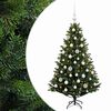 vidaXL Umjetno božićno drvce s kuglicama 120 cm 150 LED lampica