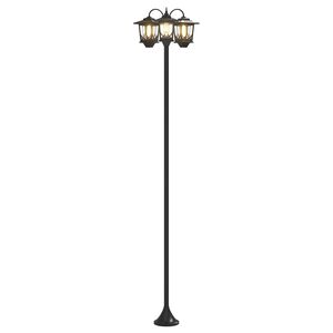 vidaXL Lampa sa tri glave Crna 16 x 16 x 187 cm Aluminij i ABS