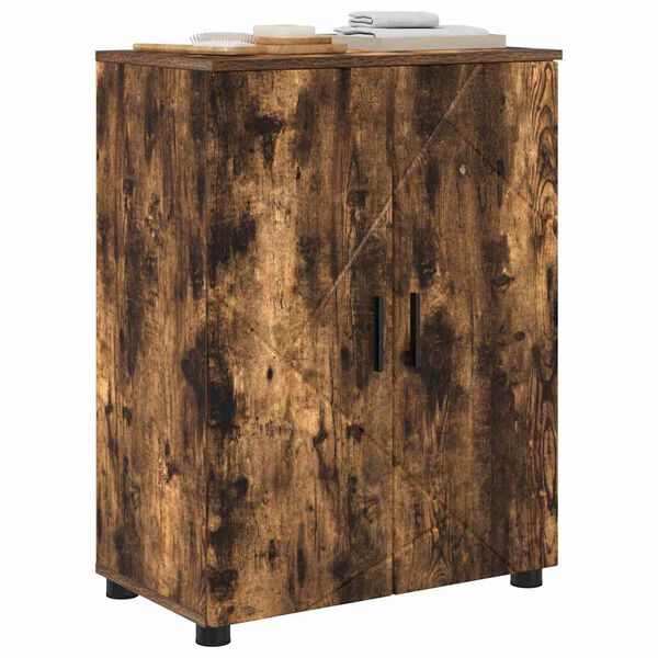 vidaXL Kupaonski ormar s pohranom Dimljeni hrast 60 x 35 x 80 cm