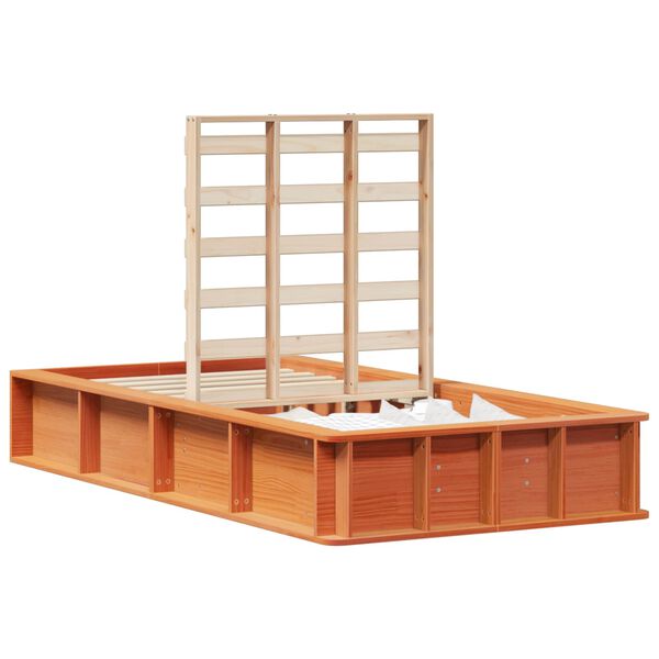 vidaXL Krevetna konstrukcija Vosak smeđa 100 x 200 cm