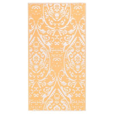 vidaXL Vanjski tepih narančasto-bijeli 120 x 180 cm PP
