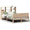 vidaXL Krevet s regalom za knjige bez madraca 140x190 cm od borovine
