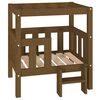 vidaXL Krevet za pse crna 65,5x50,5x70 cm od masivne borovine