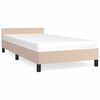 vidaXL Okvir za krevet s uzglavljem bez madraca cappuccina 90x190 cm