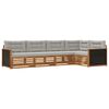 vidaXL Set vanjskih sofa 5 kom. Prirodna i svjetlosiva Poliester