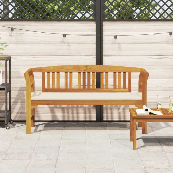 vidaXL Klupa s ružama Prirodna 157 x 46 x 82,5 cm Čvrsto drvo akacije