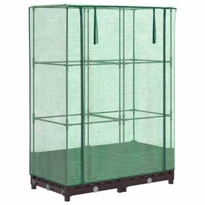 vidaXL Povi&scaron;ena gredica s pokrovom za staklenik 80 x 40 x 123 cm