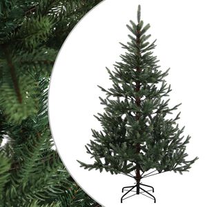 vidaXL Umjetno božićno drvce s nogom 120 cm PVC i metal Zelena