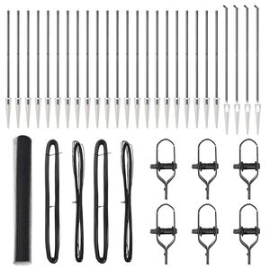 vidaXL Stup za ogradu Siva