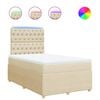 vidaXL Krevet box spring s madracem krem 120 x 190 cm od tkanine