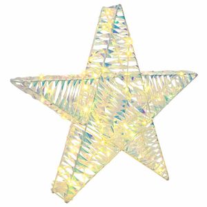 vidaXL 3D Zvijezda 50 LED lampica Topla bijela 55 x 52.5 x 9 cm PET
