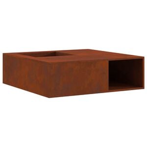 vidaXL Kamin Rđa 100 x 100 x 30 cm Otporni čelik