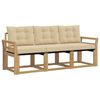 vidaXL Set vanjskih sofa 3 kom. Bijela i bež