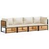 vidaXL 4-dijelni set vrtnih sofa s jastucima masivno bagremovo drvo