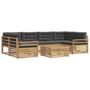 vidaXL Set vanjskih sofa 7 kom. Bijela i antracit
