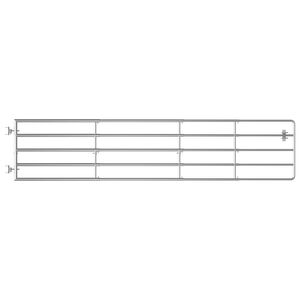 vidaXL Vrata za polje s 5 &scaron;ipki čelična (150 - 400) x 90 cm srebrna