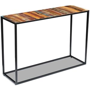 vidaXL Konzolni stol od masivnog obnovljenog drva 110 x 35 x 76 cm