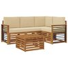 vidaXL Set vanjskih sofa 5 kom. Prirodna i bež Poliester