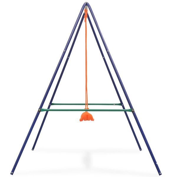 vidaXL 2-u-1 obična ljuljačka i ljuljačka za malu djecu narančasta