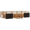 vidaXL Set vanjskih sofa 7 pcs Prirodna Čvrsto drvo akacije