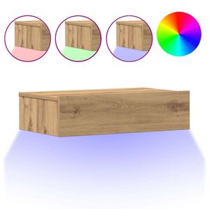 vidaXL Noćni ormarić Artisan hrast 60x35 cm izrađeno drvo