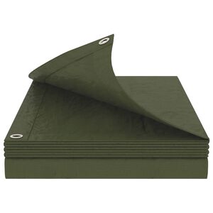 vidaXL Cerada s rupama Zelena 4 x 5 m 90 gsm PE