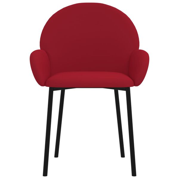 vidaXL Blagovaonske stolice 2 kom crvena boja vina baršunaste