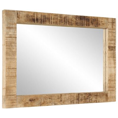 vidaXL Ogledalo 70 x 50 cm od masivnog drva manga i stakla