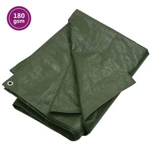 vidaXL Cerada 180 g/m&sup2; 2x3 m zelena HDPE